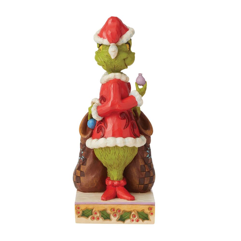 Jim Shore Dr. Seuss Grinch With Sack Two-Sided Naughty/Nice Figurine